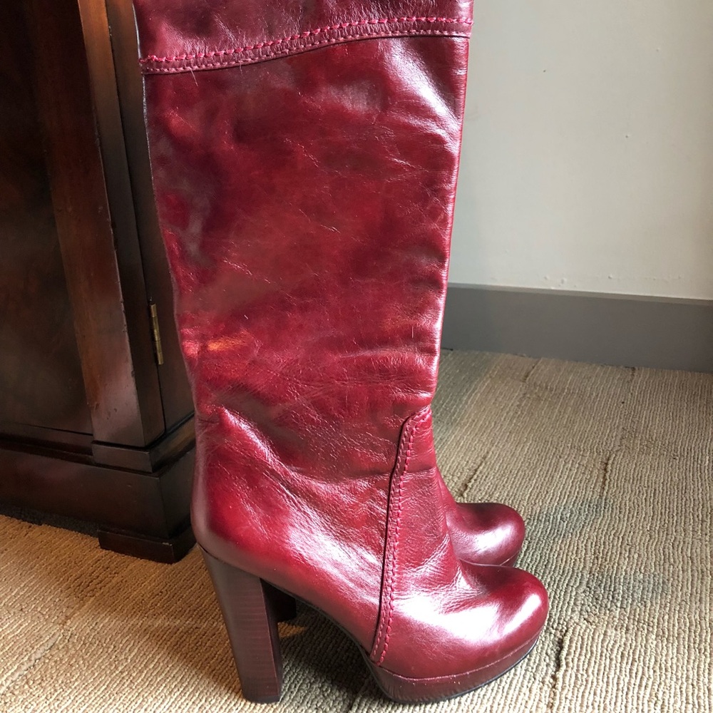 Vince Camuto tall red boots